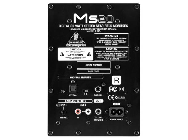 BEHRINGER MS-20 MULTIMEDIA MONITOR ΕΝΕΡΓΟ