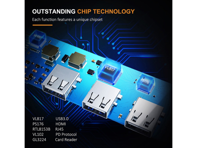 CABLETIME CT-HUB7 USB hub 7x θυρών, 5Gbps, USB-C σύνδεση, γκρι