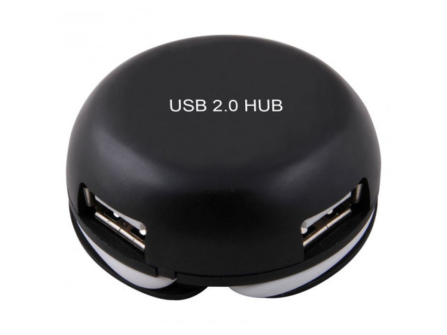 POWERTECH USB 2.0 Hub PT-166, 4 θύρες, μαύρο