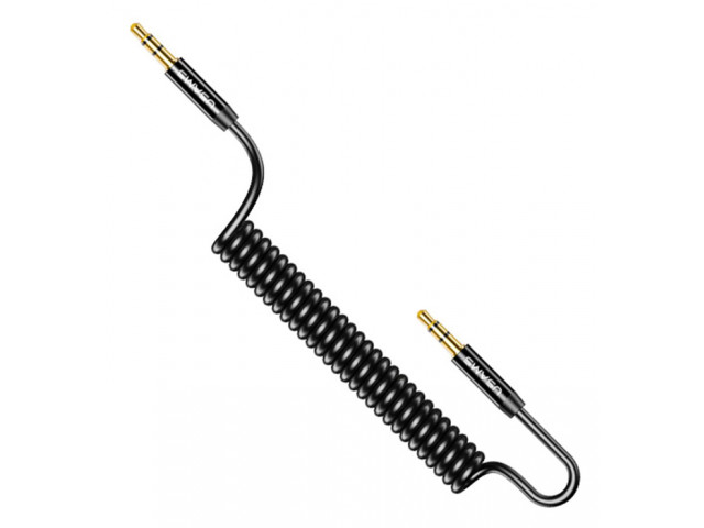 USAMS SJ256 καλώδιο Jack 3.5mm , Hi-Fi stereo, 1.2m, μαύρο