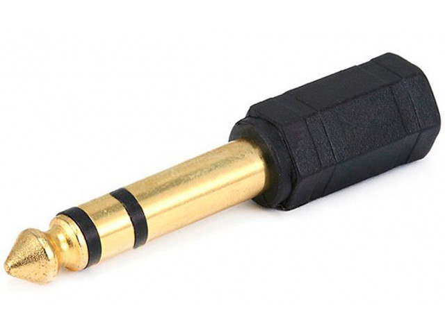 POWERTECH CAB-J016 adapter STEREO 3.5mm F/M 6.35mm, gold, 5τμχ