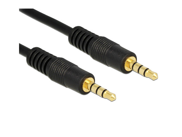 POWERTECH PTR-0070 καλώδιο Jack 3.5mm M-M 2m, 4 επαφών