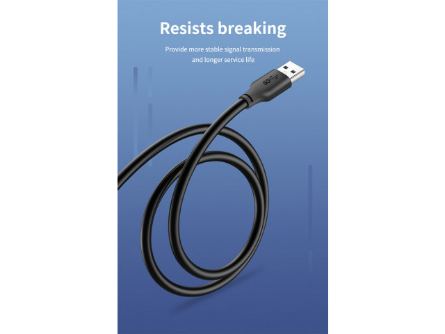 CABLETIME καλώδιο USB 3.0 αρσενικό σε θηλυκό C160, 5Gbps, 1m, μαύρο