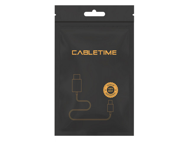 CABLETIME καλώδιο USB 3.0 αρσενικό σε θηλυκό C160, 5Gbps, 1m, μαύρο