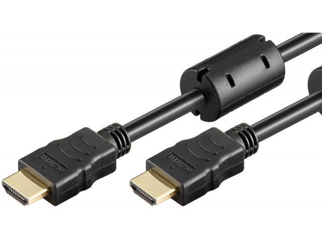 POWERTECH CAB-H085 καλώδιο HDMI 1.4  CCS, Gold Plug, 30AWG, μαύρο