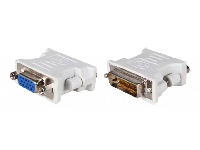 POWERTECH CAB-G020 αντάπτορας DVI 24+1 αρσενικό σε VGA θηλυκό , λευκός