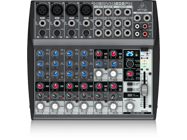 BEHRINGER XENYX-1202FX MIXER 4MIC-4ST-1AUX