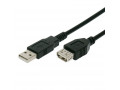 POWERTECH CAB-U013 καλώδιο USB 2.0 se USB (F), copper, 5m, μαύρο